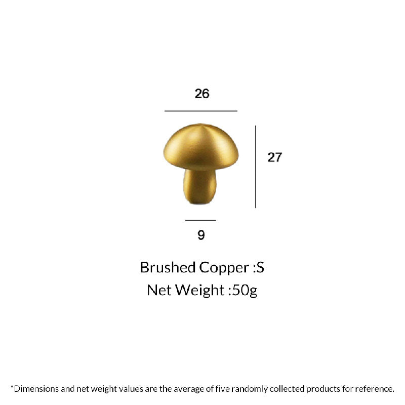 DOOROOM 1 Inch Matt Black Antique Brass Cabinet Knobs Modern Dresser Round Knobs Brass Mushroom Shape Pulls for Kitchen 