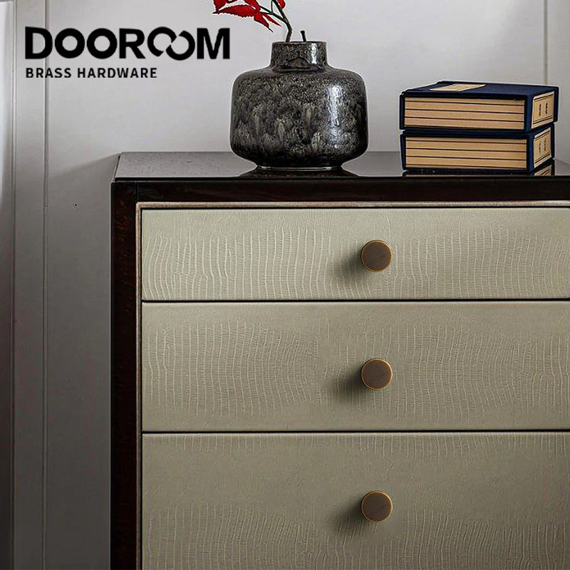 SAILANKA-Brass Cabinet Handles, Wardrobe Pulls, Drawer Knobs, Knurled Furniture Door T Bar Handle for Chest Drawer Dresser