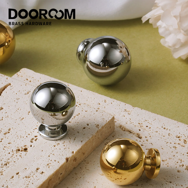 Dooroom Brass rotundity Furniture Handles Modern Simplicity Wardrobe Dresser Cupboard Cabinet Door Drawer Shoe Box handle
