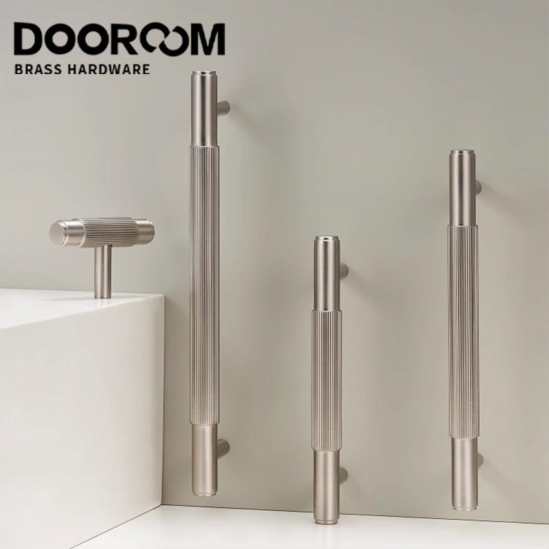 Dooroom Brass Stripe Furniture Handles Modern Brass Grey Wardrobe Dresser Cupboard Cabinet Drawer Shoe Box Wine Bar Pulls Knobs