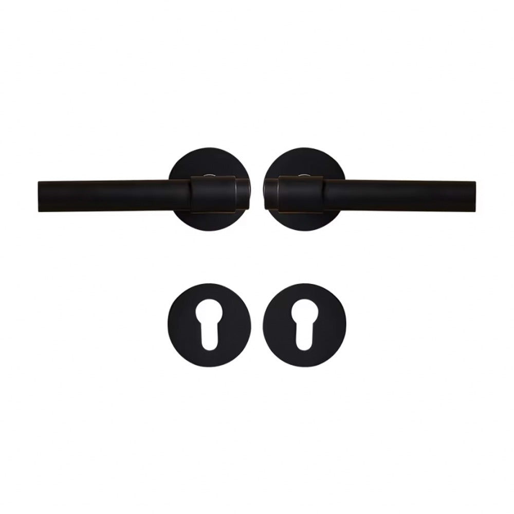 Dooroom Brass Lever Light Luxury Black Gold Modern Fashion Interior Room Bedroom Bathroom Solid Wood Door Lock Split Handle Knob