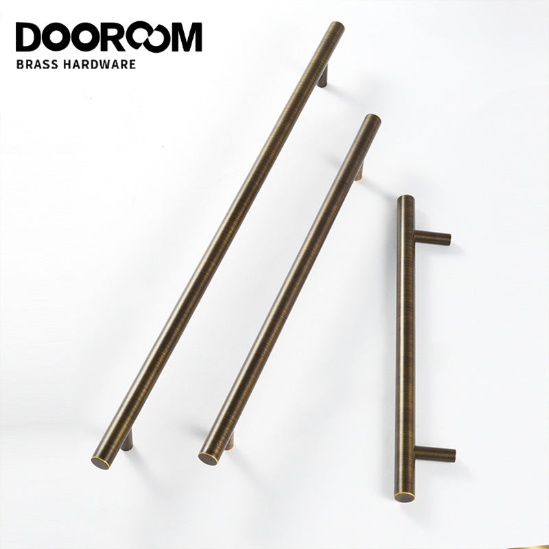 Dooroom Yu'an Brass Furniture Handles Nordic Modern Pastoral Wardrobe Dresser Cupboard Drawer Cylinder Black/Gold Pulls Knobs