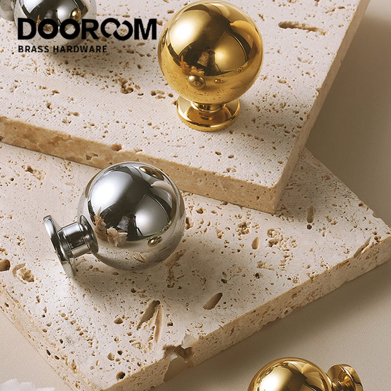 Dooroom Brass rotundity Furniture Handles Modern Simplicity Wardrobe Dresser Cupboard Cabinet Door Drawer Shoe Box handle