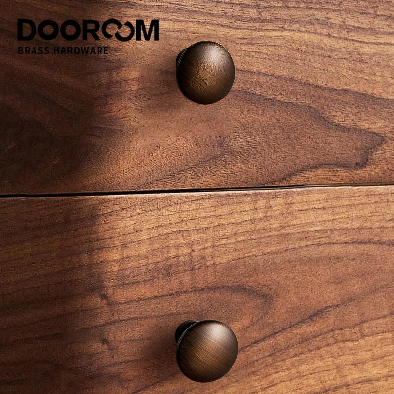 DOOROOM Drawer Small Knobs Multiple Funiture Cabinet Handles Modern Simple Round Cupboard Door Knobs Golden Wardrobe Pulls