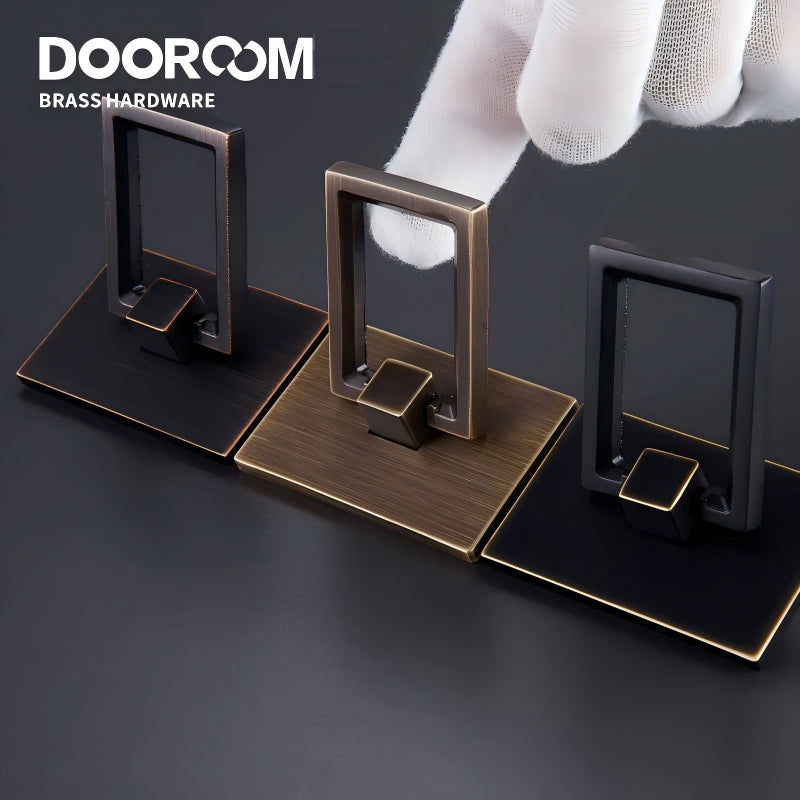 Dooroom Brass Furniture Handle Wardrobe Dresser Cupboard Cabinet Drawer Pull Modern Southeast Asia HK American Knob Black Bronze