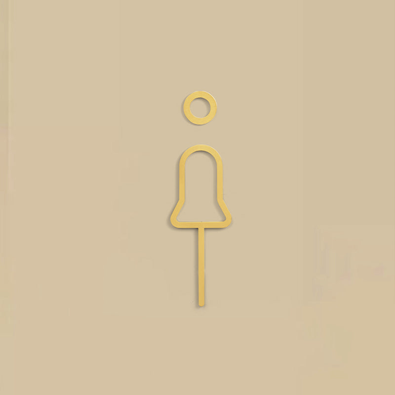 DOOROOM Brass Male And Female Logos Shopping Mall Fitting Changing Room Gender Prompt Toilet Identification Gender Marker
