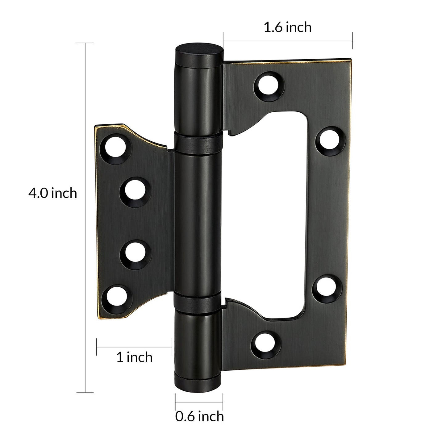 One Piece-Dooroom Brass Thick Bearing Hinges  Solid Wood Door American Black Gold Mute Hinges With Screws