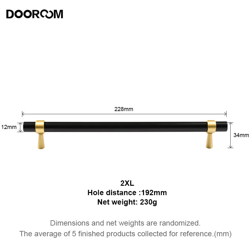 Dooroom Brass Furniture Handles T-bar Light Luxury Fashion Black Gold Silve Wardrobe Dresser Cupboard Cabinet Drawer Pulls