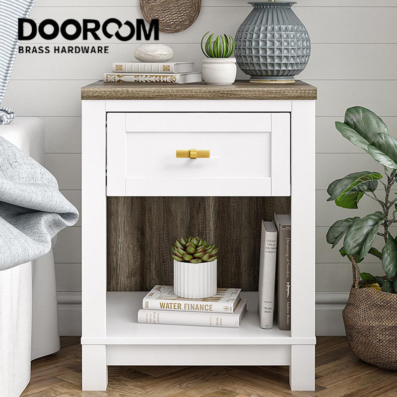 Dooroom Brass Knurled Furniture Handles Antique Brass Cupboard Wardrobe Dresser Shoe Box Drawer Cabinet T-bar Pulls