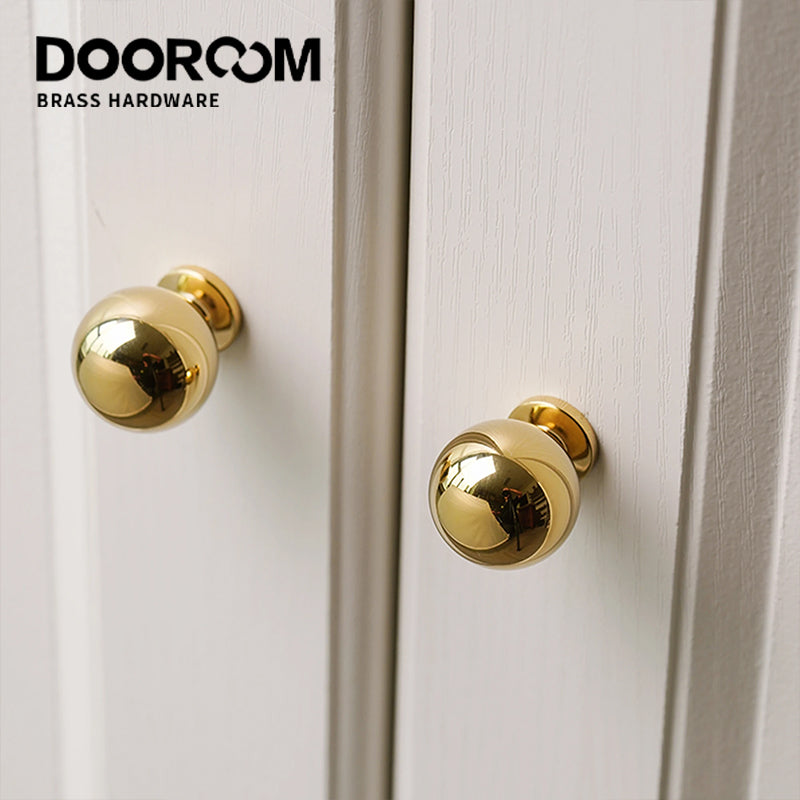 Dooroom Brass rotundity Furniture Handles Modern Simplicity Wardrobe Dresser Cupboard Cabinet Door Drawer Shoe Box handle