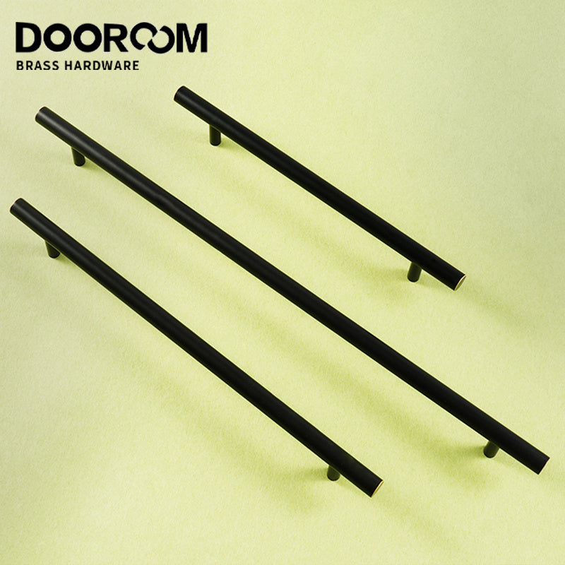 Dooroom Yu'an Brass Furniture Handles Nordic Modern Pastoral Wardrobe Dresser Cupboard Drawer Cylinder Black/Gold Pulls Knobs