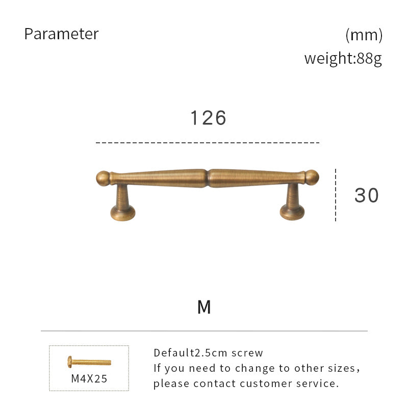 Dooroom Brass Pulls Furniture Handles Retro Style Home Brass Wardrobe Dresser Cupboard Cabinet Drawer Kitchen Accessories Pulls