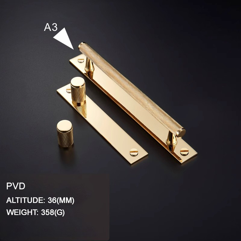 Dooroom Brass Long Furniture Handles Knurled Wardrobe Dresser Cupboard Cabinet Drawer Refrigerator Door Pulls Knobs