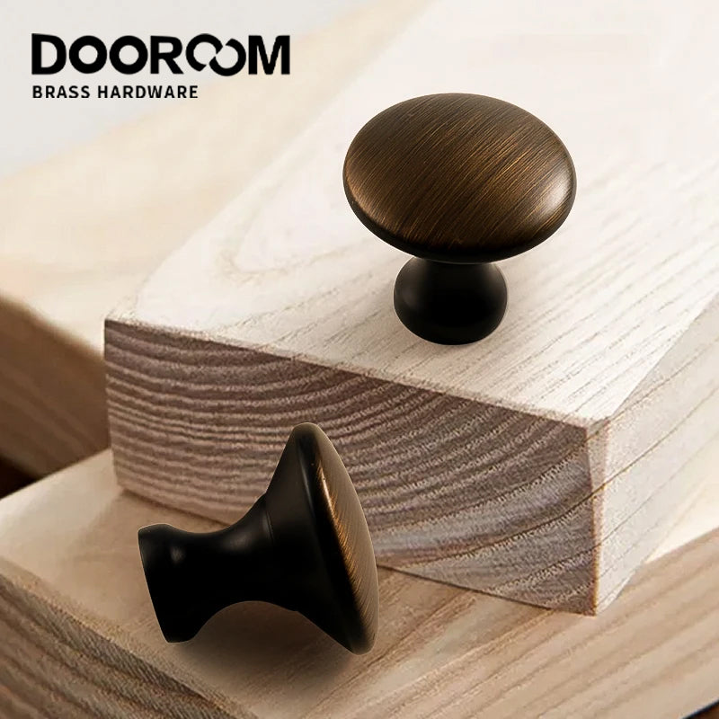 DOOROOM Drawer Small Knobs Multiple Funiture Cabinet Handles Modern Simple Round Cupboard Door Knobs Golden Wardrobe Pulls