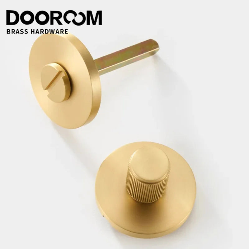 DOOROOM Brass Soliding knob BK One Word Emergency Sliding Door Lock Copper Wire Black Bathroom Sliding Door Lock copper
