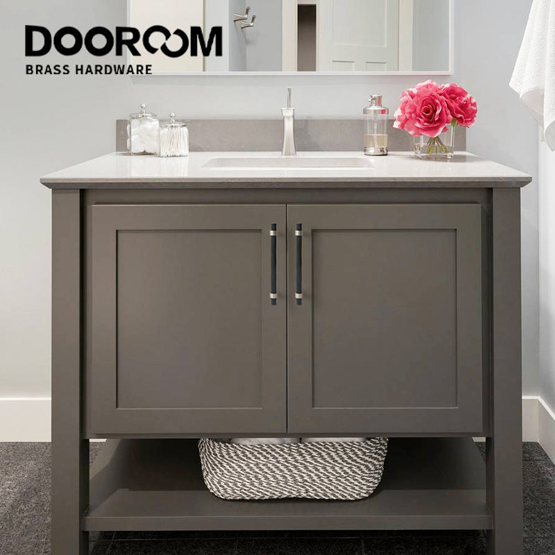 Dooroom Brass Knurled Furniture Handles Antique Brass Cupboard Wardrobe Dresser Shoe Box Drawer Cabinet T-bar Pulls