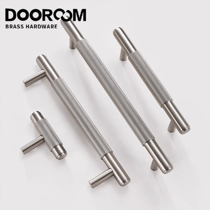 Dooroom Brass Stripe Furniture Handles Modern Brass Grey Wardrobe Dresser Cupboard Cabinet Drawer Shoe Box Wine Bar Pulls Knobs