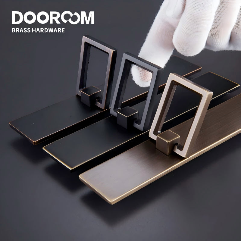 Dooroom Brass Furniture Handle Wardrobe Dresser Cupboard Cabinet Drawer Pull Modern Southeast Asia HK American Knob Black Bronze