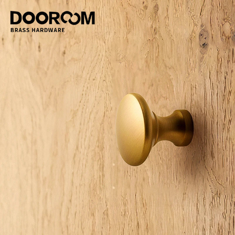 DOOROOM Drawer Small Knobs Multiple Funiture Cabinet Handles Modern Simple Round Cupboard Door Knobs Golden Wardrobe Pulls