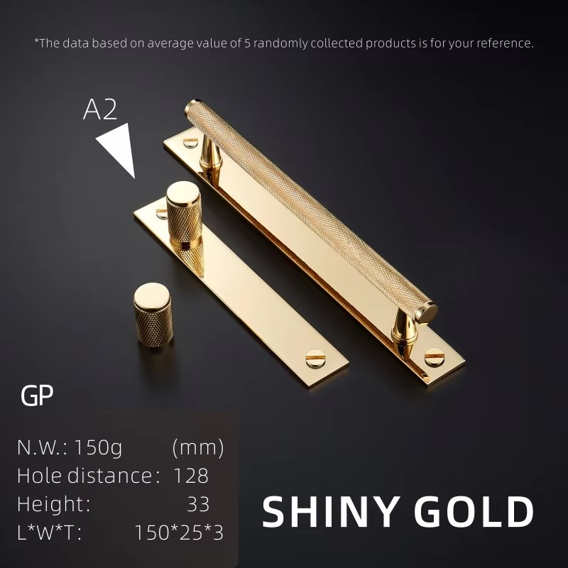 Dooroom Brass Furniture Handles Knurling Gold Black Modern Wardrobe Cabinet Dresser Cupboard Drawer Pulls Knobs bar Knurled