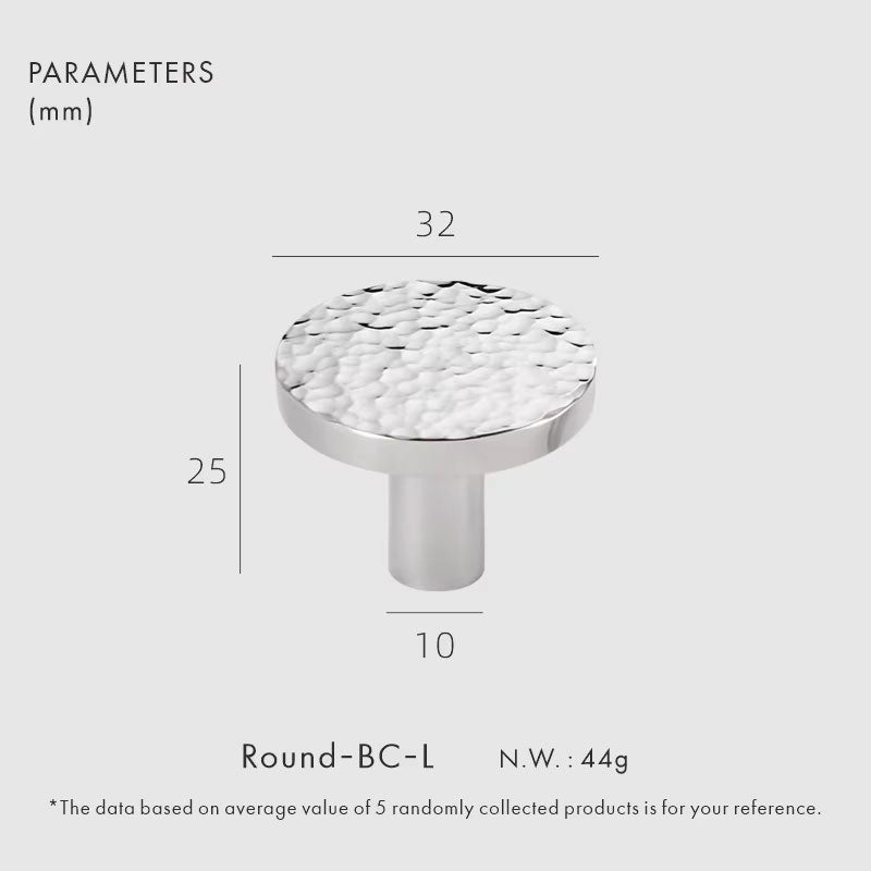 Dooroom Brass Furniture Handles Hammered Bright Satin Chrome Round Hexagon Cupboard Wardrobe Dresser Drawer Cabinet Knobs