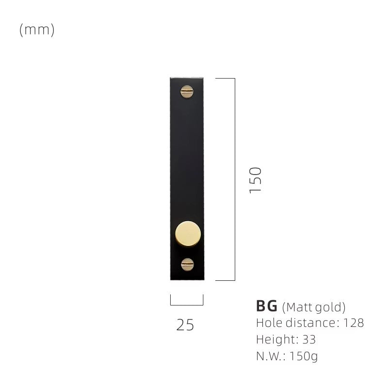 Dooroom Brass Furniture Knurled Unfold/Conceal Install Modern Gold Black Wardrobe Dresser Cupboard Cabinet Drawer Pulls  bar