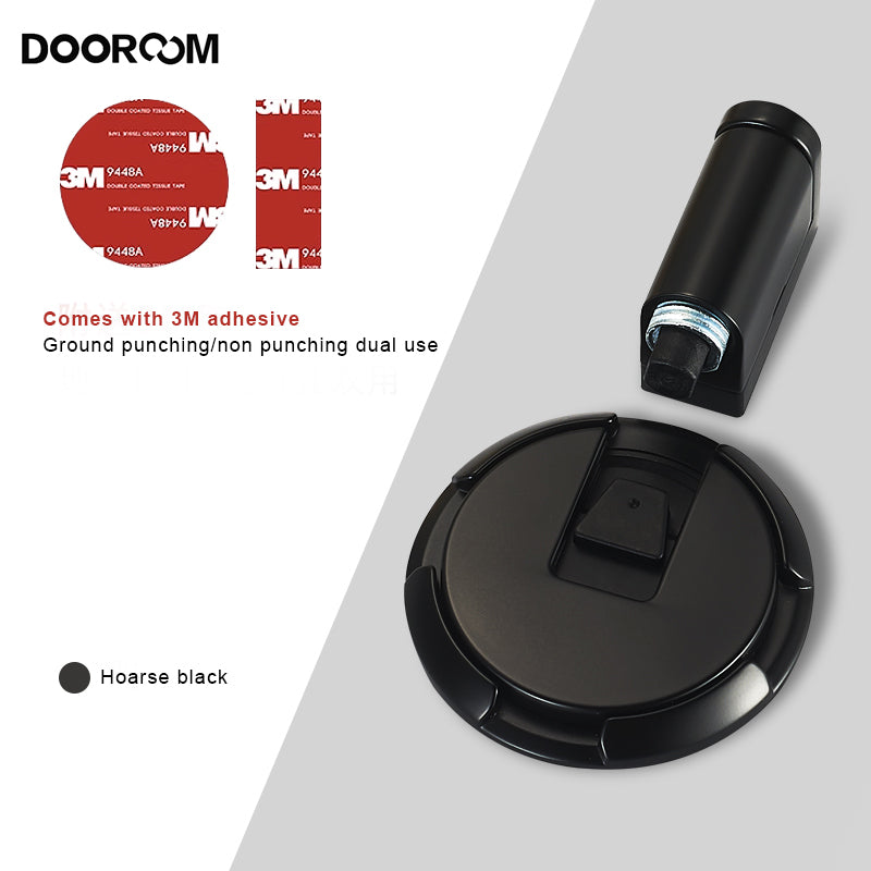 DOOROOM Windproof Door Stopper Indoor Heavy Duty Floor Stop Keep Door Open Mechanical NoDrilling Door Stopper with Screws