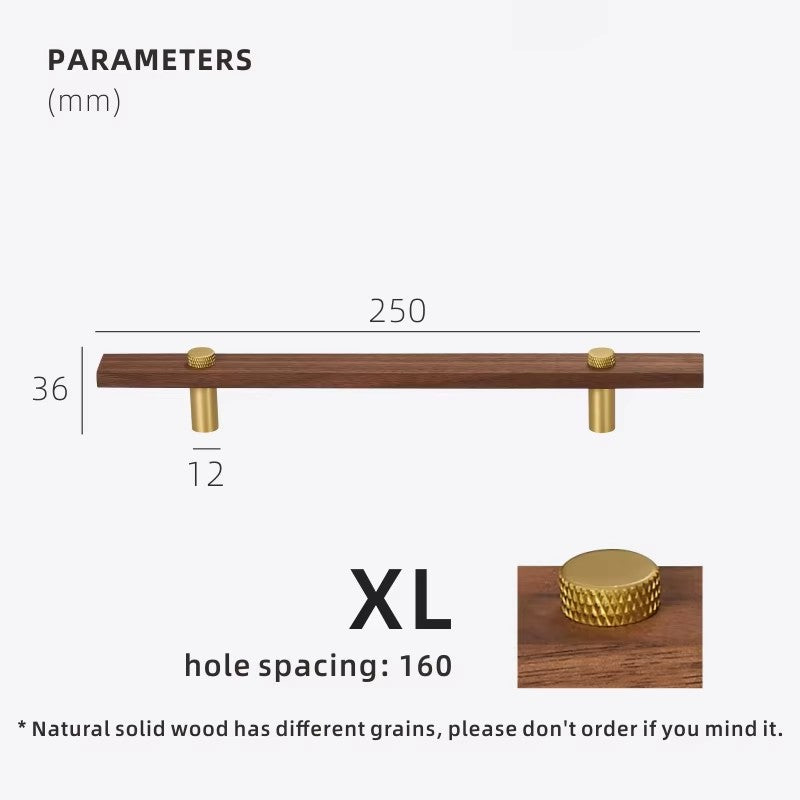 Dooroom Walnut Brass Furniture Handles Long Modern Pulls Cupboard Wardrobe Dresser Shoe Box Wine Bar Drawer Cabinet Knobs