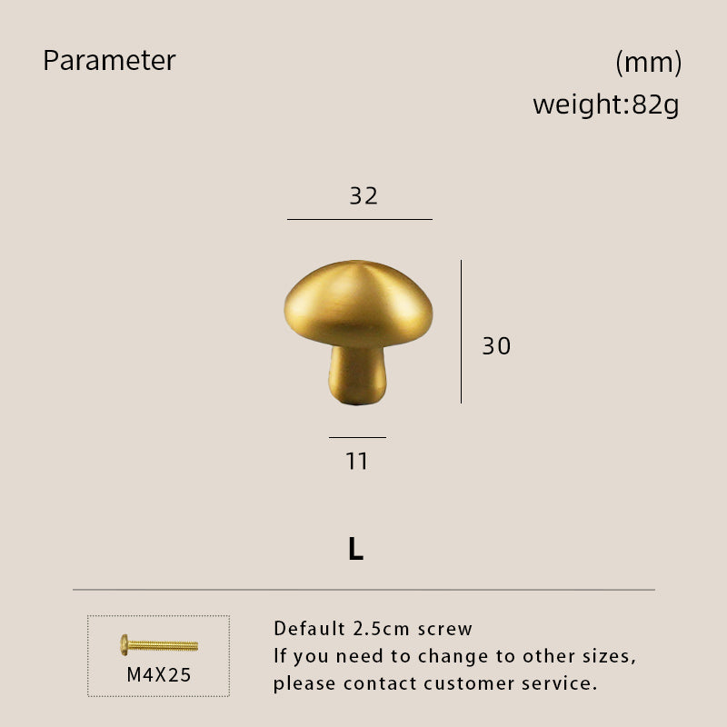 Dooroom  Solid Brass Smooth Round Cabinet Knobs Drawer Handles Wardrobe Elegant Touch Comfortable Feel Pull