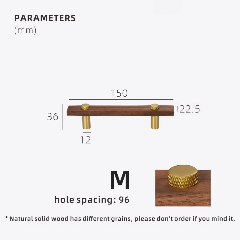 Dooroom Walnut Brass Furniture Handles Long Modern Pulls Cupboard Wardrobe Dresser Shoe Box Wine Bar Drawer Cabinet Knobs