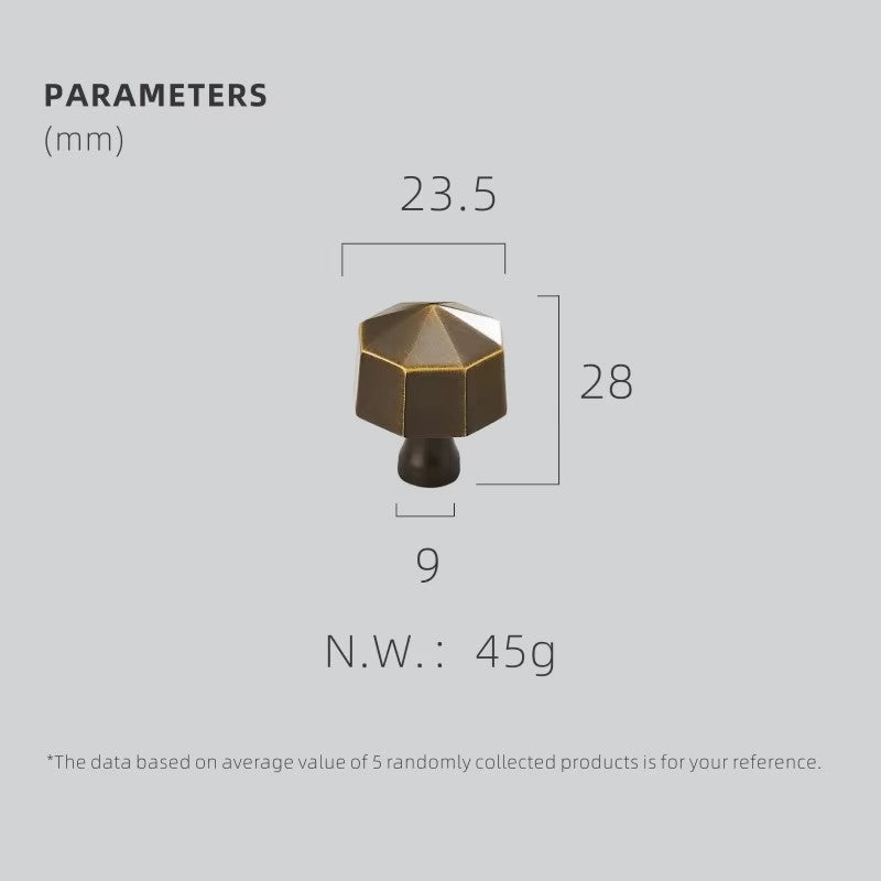 Dooroom Brass Furniture Handles Nordic Simple American Octagon Pulls Cupboard Wardrobe Dresser Shoe Box Drawer Cabinet Knobs 