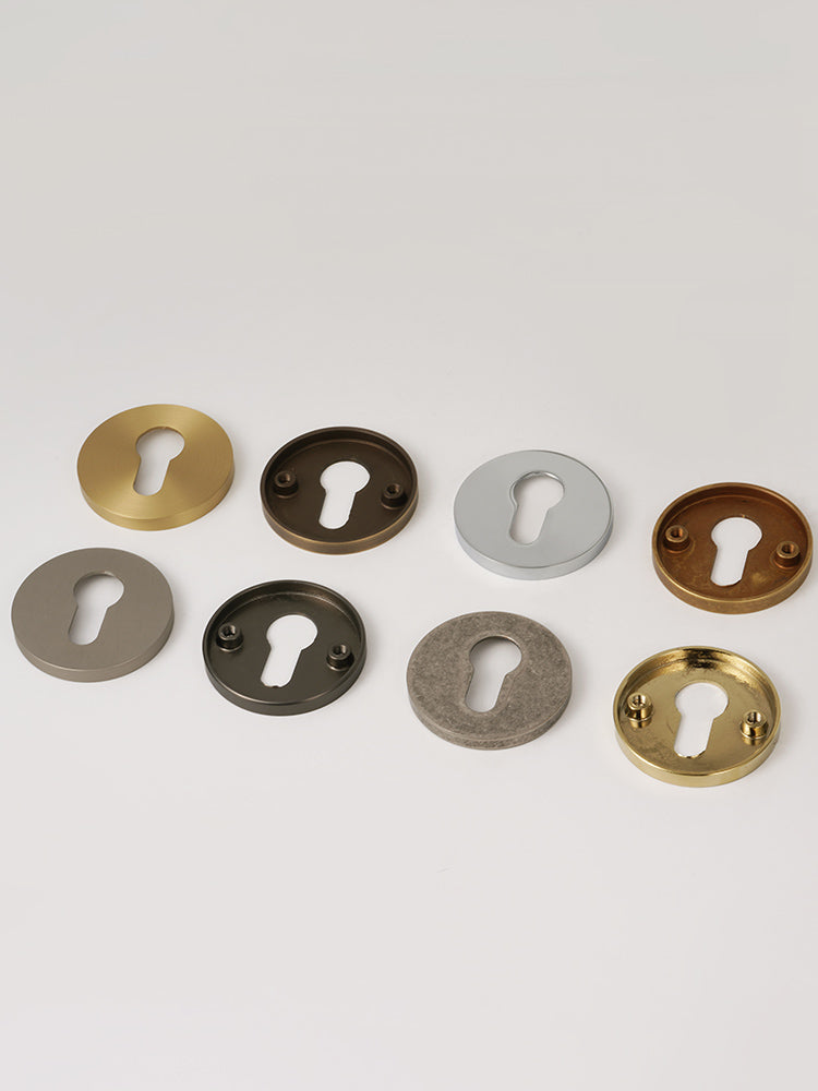 DOOROOM Brass Door Handle Accessories Euro Cylinder Escutcheon Rose Cover Matt Brass Antique Bronze Black