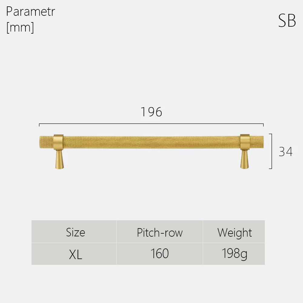 Dooroom Brass Knurled Furniture Handles Antique Brass Cupboard Wardrobe Dresser Shoe Box Drawer Cabinet T-bar Pulls