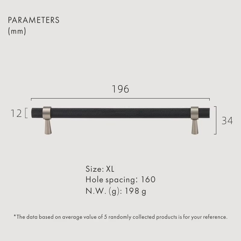 Dooroom Brass Knurled Furniture Handles Modern Matt Black Brass Silver Cupboard Wardrobe Dresser Shoe Box Drawer Cabinet Pulls