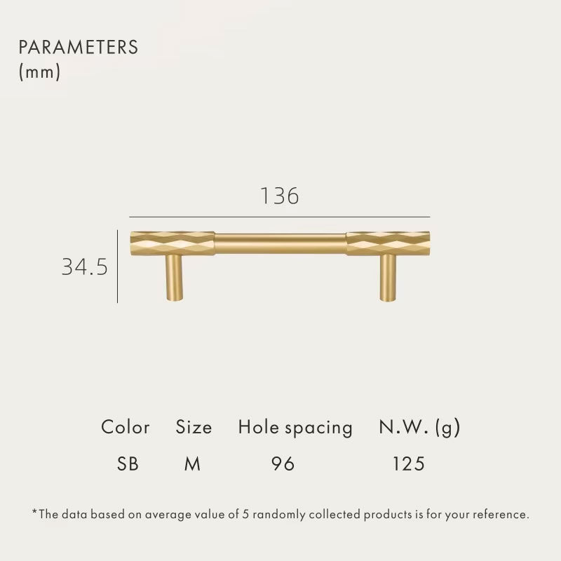 Dooroom Brass Furniture Handles Modern Hammered Long Pulls Cupboard Wardrobe Dresser Shoe Box Drawer Cabinet Round Knobs