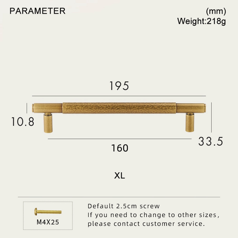 Dooroom Brass Pull Furniture Handles Modern Hammered Yellow Bronze Higher Quality Cupboard Wardrobe Dresser Drawer Cabinet Knobs