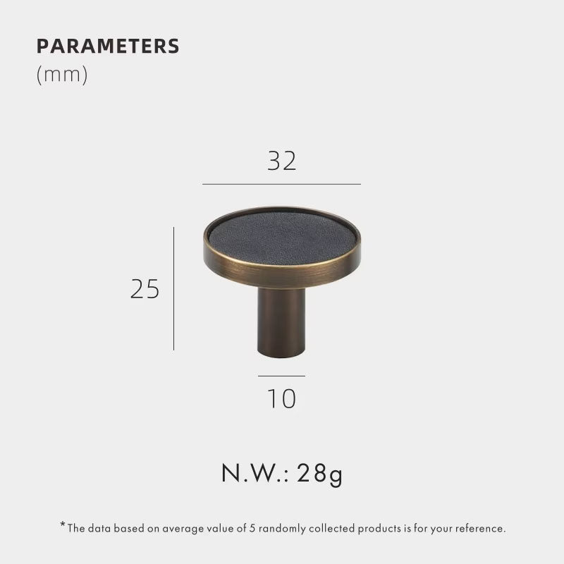 Dooroom Brass Furniture Handles Real Leather Nordic Simple Pulls Cupboard Wardrobe Dresser Shoe Box Drawer Wine Bar Cabinet Knob