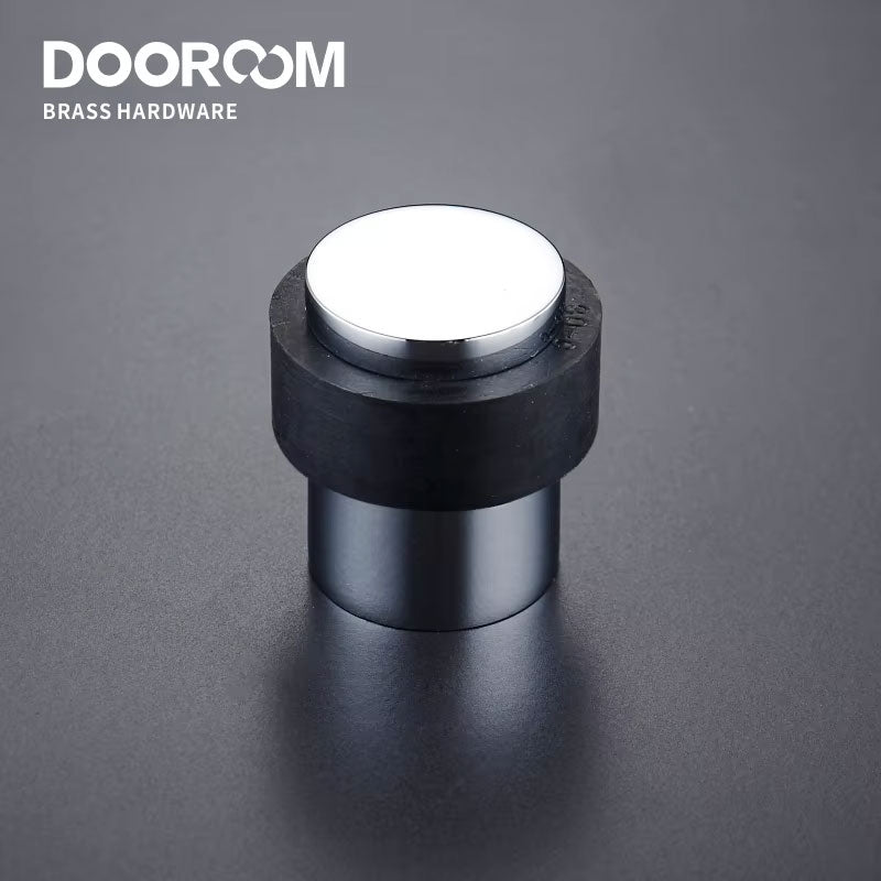 Dooroom Brass Environmental Rubber Door Stops Bathroom Door Stopper Heavy Duty Floor Mount Bumper Non-magnetic Door Holder Catch