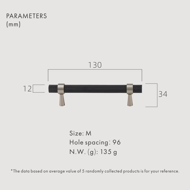 Dooroom Brass Knurled Furniture Handles Modern Matt Black Brass Silver Cupboard Wardrobe Dresser Shoe Box Drawer Cabinet Pulls