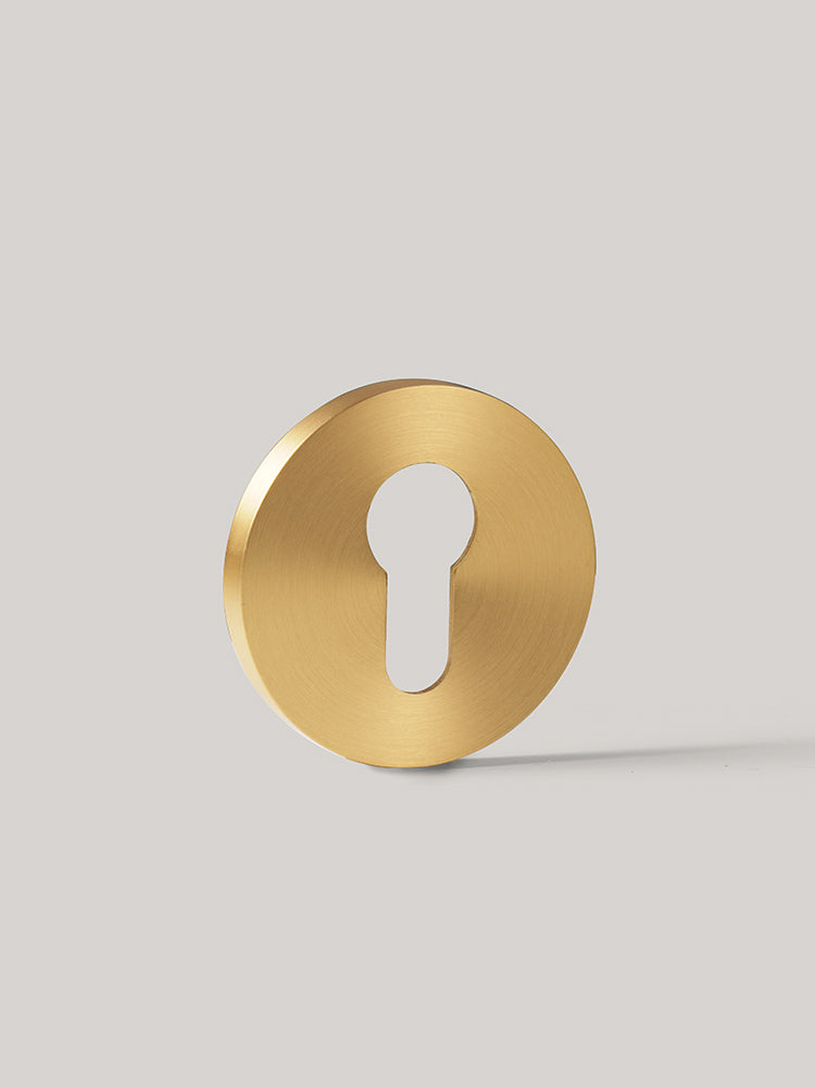 DOOROOM Brass Door Handle Accessories Euro Cylinder Escutcheon Rose Cover Matt Brass Antique Bronze Black