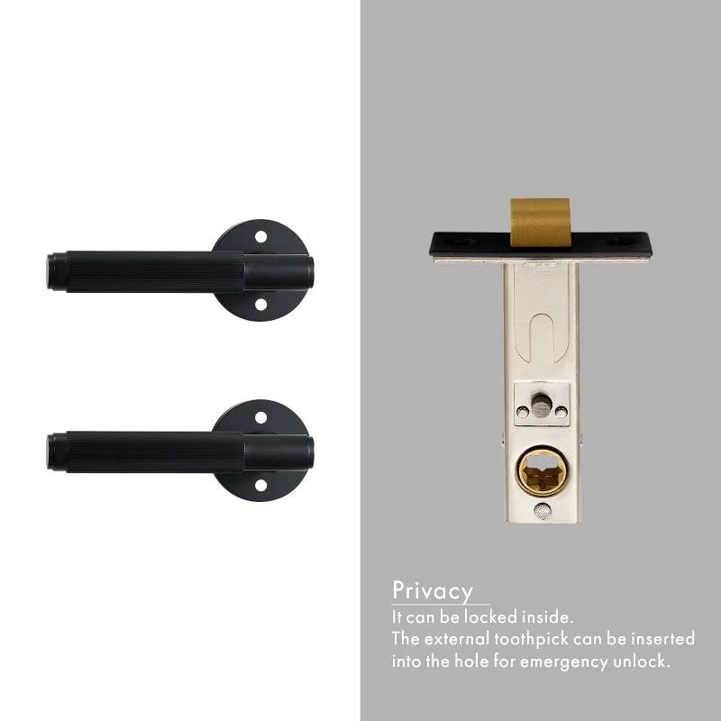 Dooroom Brass Door Lever Set Interior Bedroom Bathroom Dummy lock Set Privacy Passage Locks Tubular Latch linear Thumb Turn