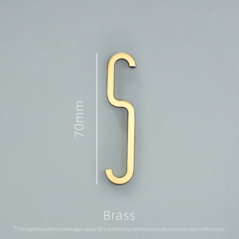 Dooroom Brass Letters A-Z For Company Names Door Plates Decorative Wall Letters Personalized Symbols Address