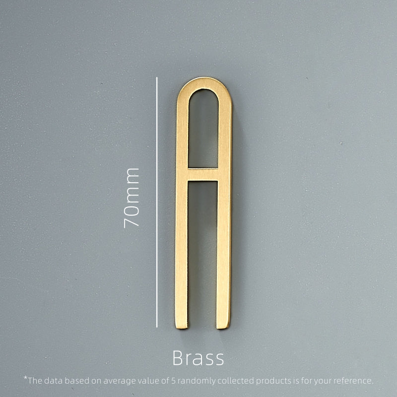 Dooroom Brass Letters A-Z For Company Names Door Plates Decorative Wall Letters Personalized Symbols Address