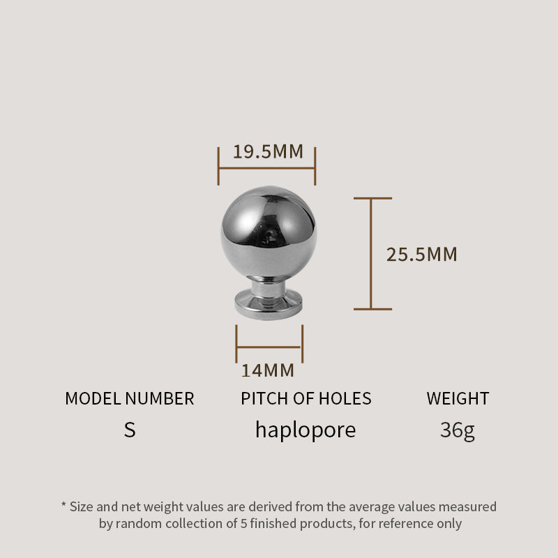 Dooroom Brass Rotundity High Quality Silver Furniture Wardrobe Dresser Cupboard Cabinet Door Drawer  Handle