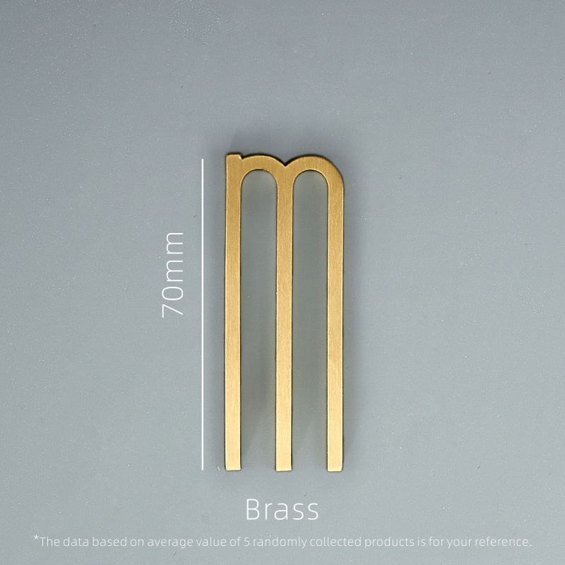 Dooroom Brass Letters A-Z For Company Names Door Plates Decorative Wall Letters Personalized Symbols Address