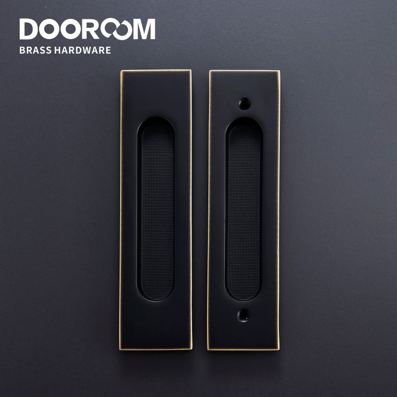 Dooroom黄铜推拉门把手现代美式隐形拉手室内客厅浴室阳台厨房无钥匙