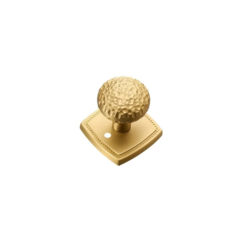Dooroom Brass Door Lock Set Hammered Modern Bedroom Bathroom Double Lever Dummy Privacy Passage Hidden Handle Knob