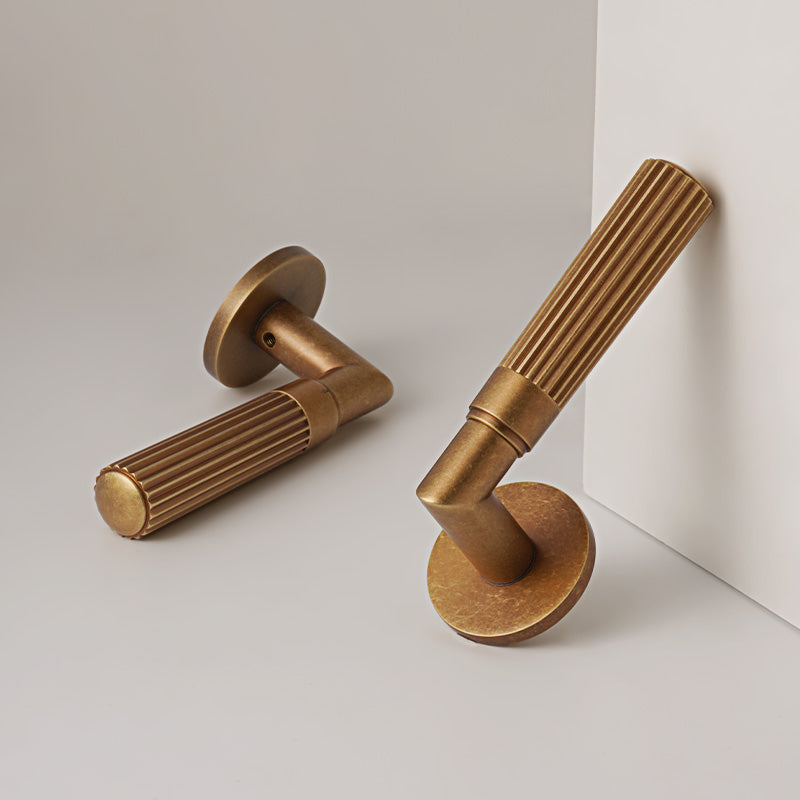 Dooroom Brass Door Lock Set Retro Simplicity Interior Bedroom Bathroom Lock Door Dummy Lock Passage Privacy Lock