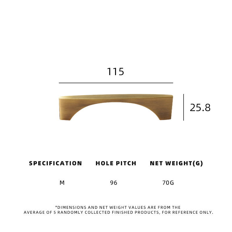 DOOROOOM High Quality Solid Brass Handle Minimalist Design Window Cabinet Door Drawer Kitchen Handle