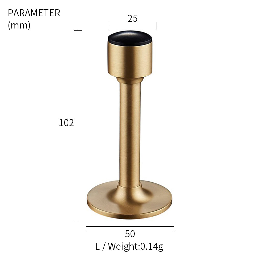 Dooroom Brass Door Stops Hole Free Bathroom Door Stopper Heavy Duty Floor Wall Mount Bumper Non-magnetic Door Holder Catch